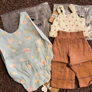 Set of 2 Angel Dear Baby Girls Outfits NWT Size 6-12 Months